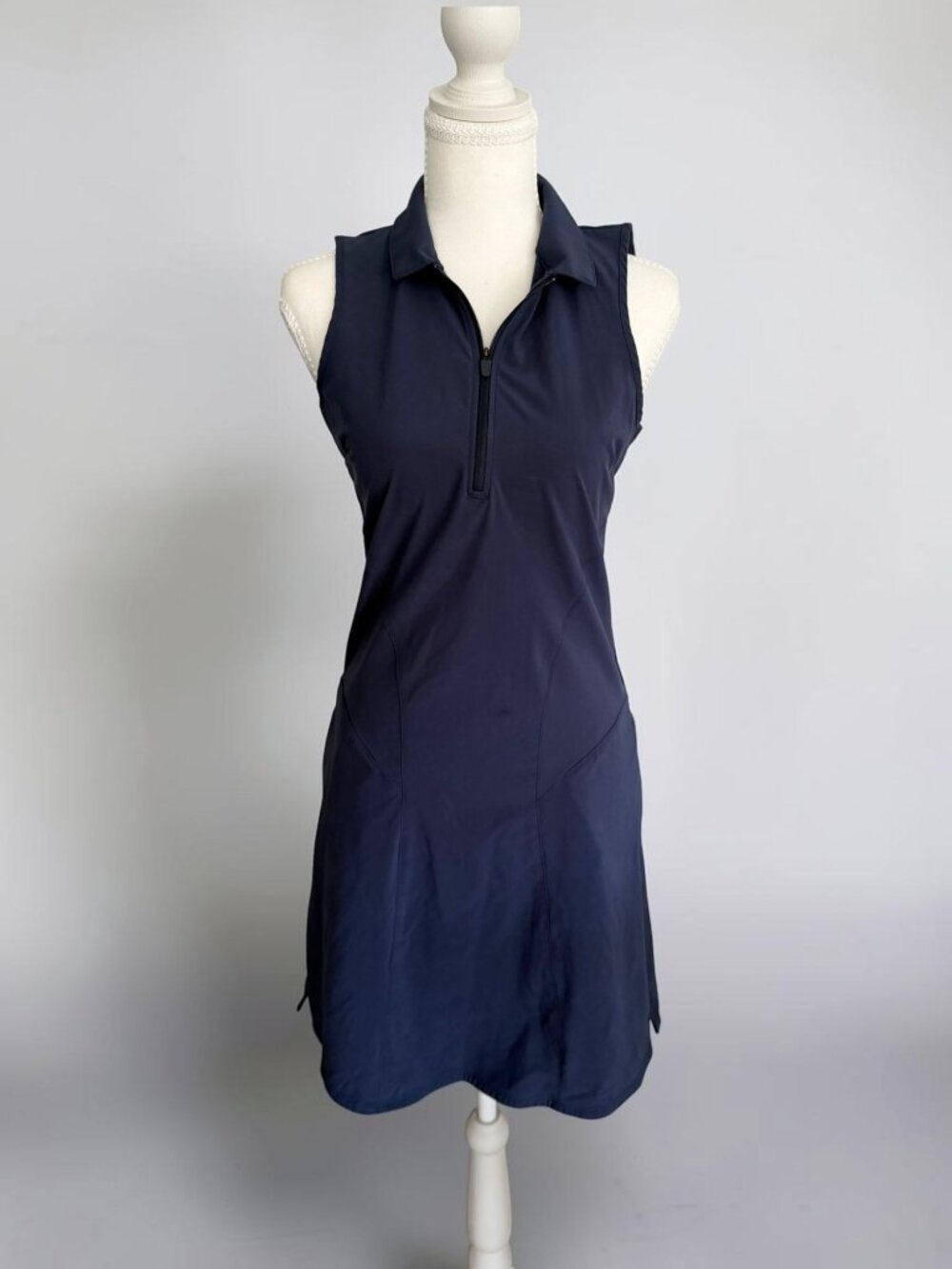 PUMA Womens Navy Blue Zip Active Dress Size XS